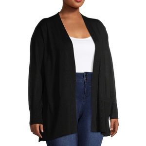 T & S Plus Sized Core Cardigan Black NEW!